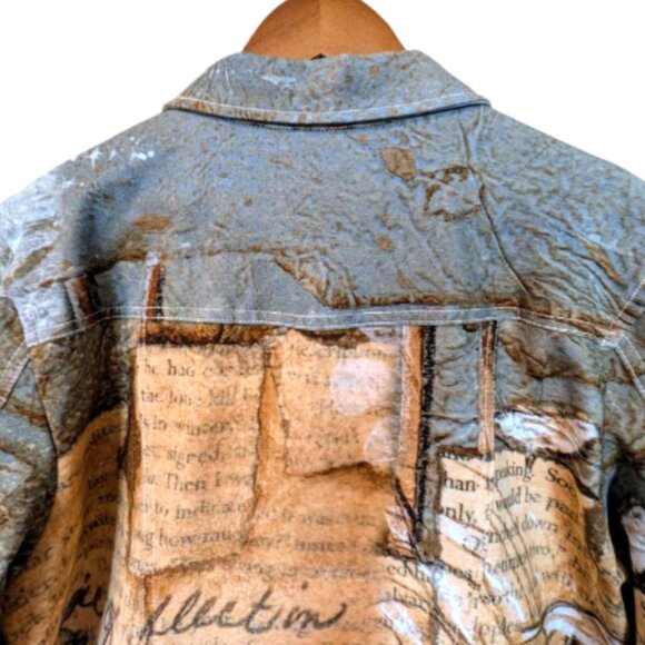 NWOT Simply Art by Dolcezza - Abstract Printed Button up Lightweight Jacket - Picture 5 of 7